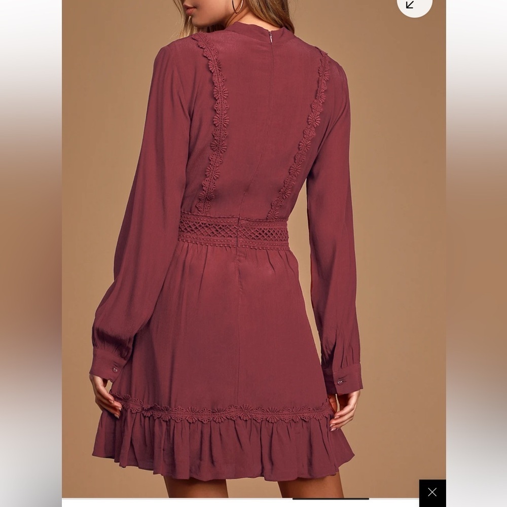 Lulu's Fall For Me Cut out long sleeves skater dress - Picture 2 of 7